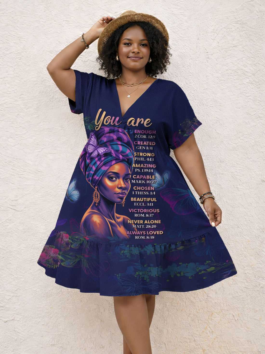 Blue Orchid Floral Dress