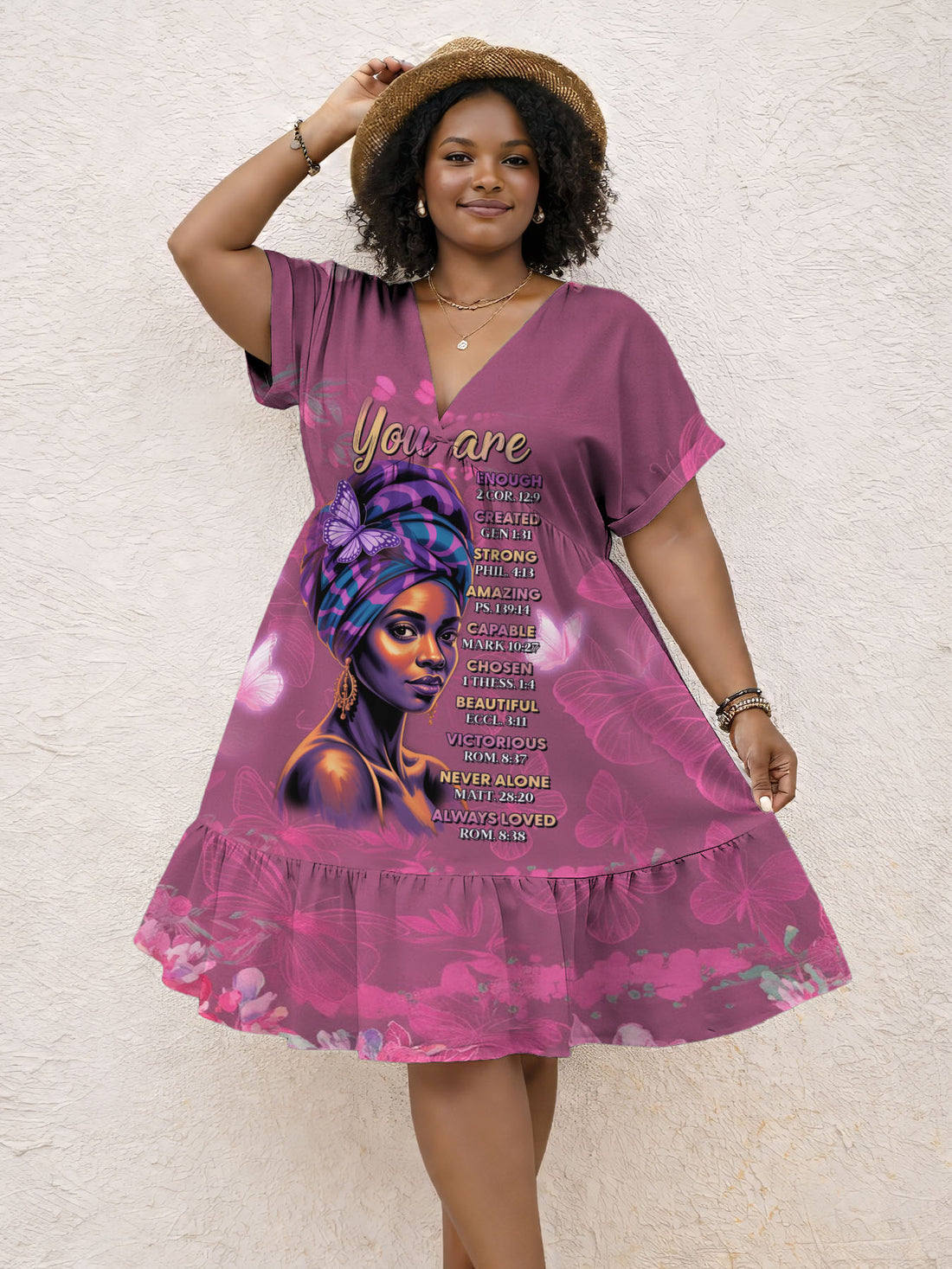 Pink Orchid Floral Dress