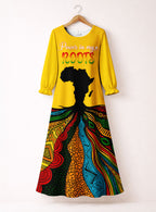"Mzizi" Long Sleeve Maxi Dress
