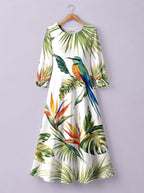 "Ndege" Long Sleeve Maxi Dress