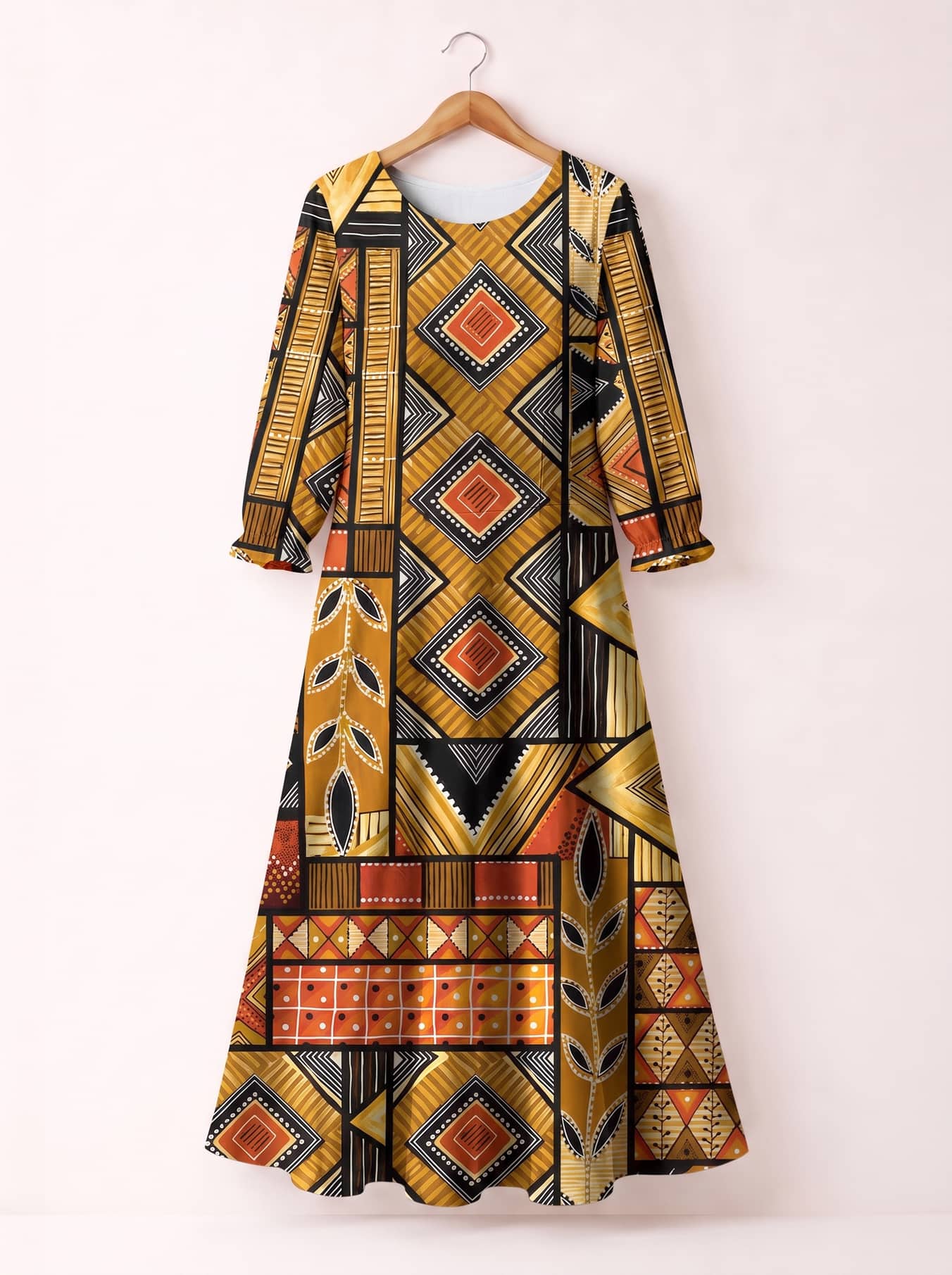 "Ardhi" Long Sleeve Maxi Dress