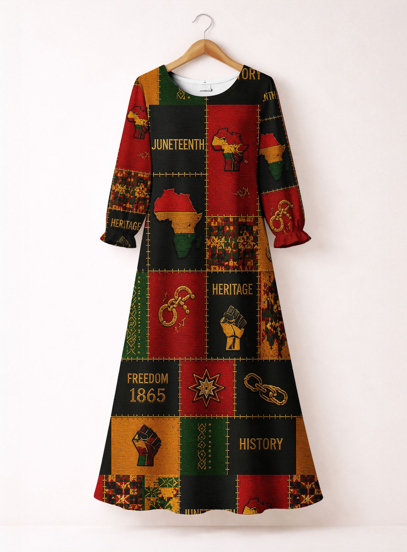 "Kumbuka" Long Sleeve Maxi Dress