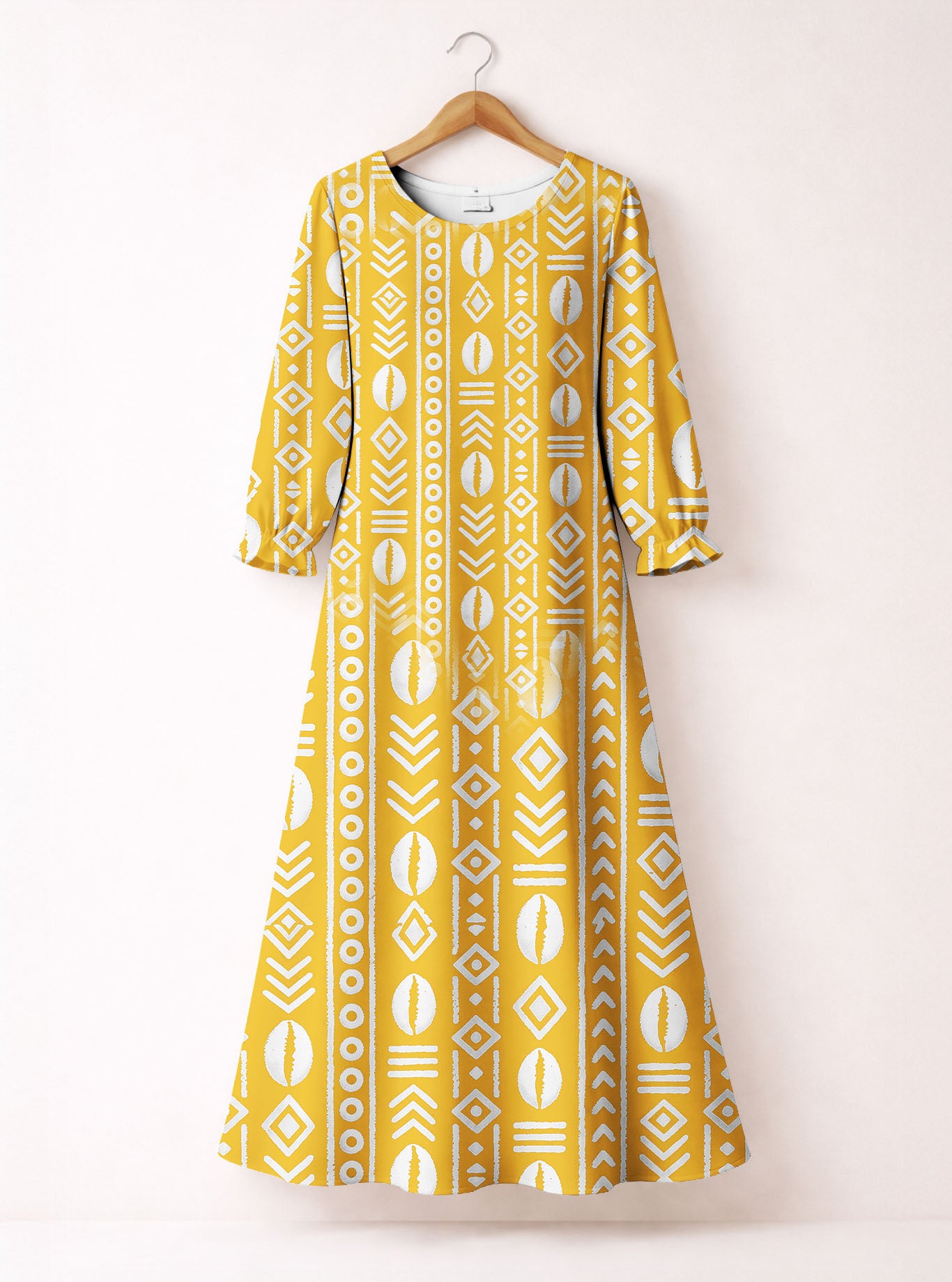 "Oshun Dhahabu" Long Sleeve Maxi Dress
