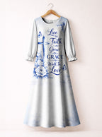 "Neema" Long Sleeve Maxi Dress