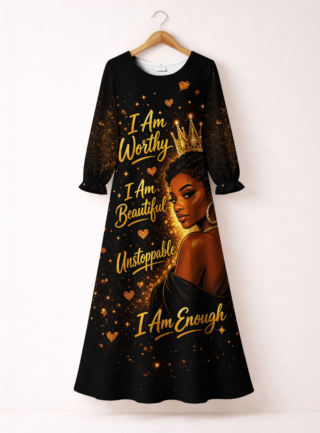 "Tunu" Long Sleeve Maxi Dress