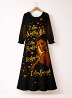 "Tunu" Long Sleeve Maxi Dress