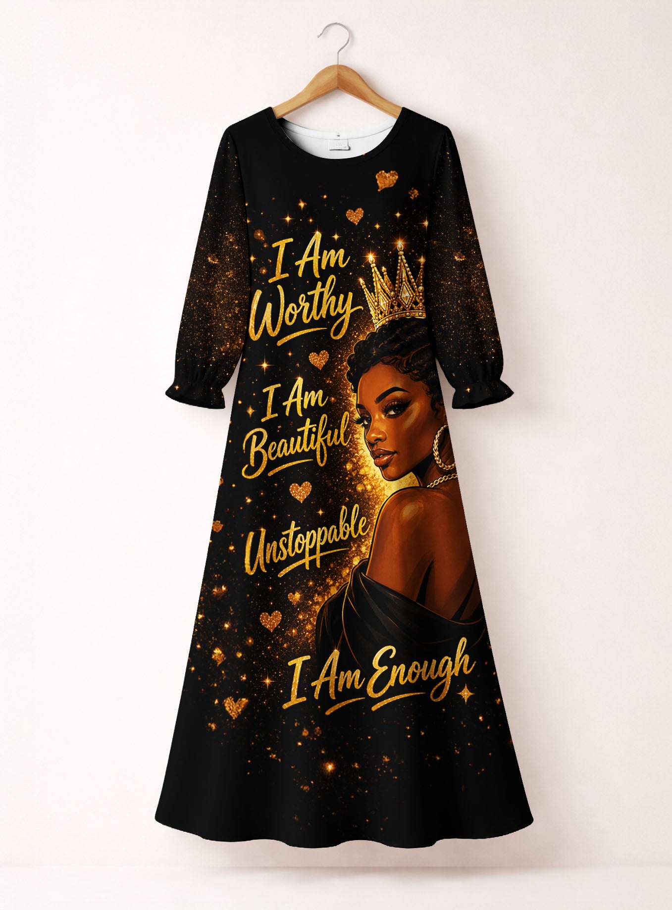 "Tunu" Long Sleeve Maxi Dress