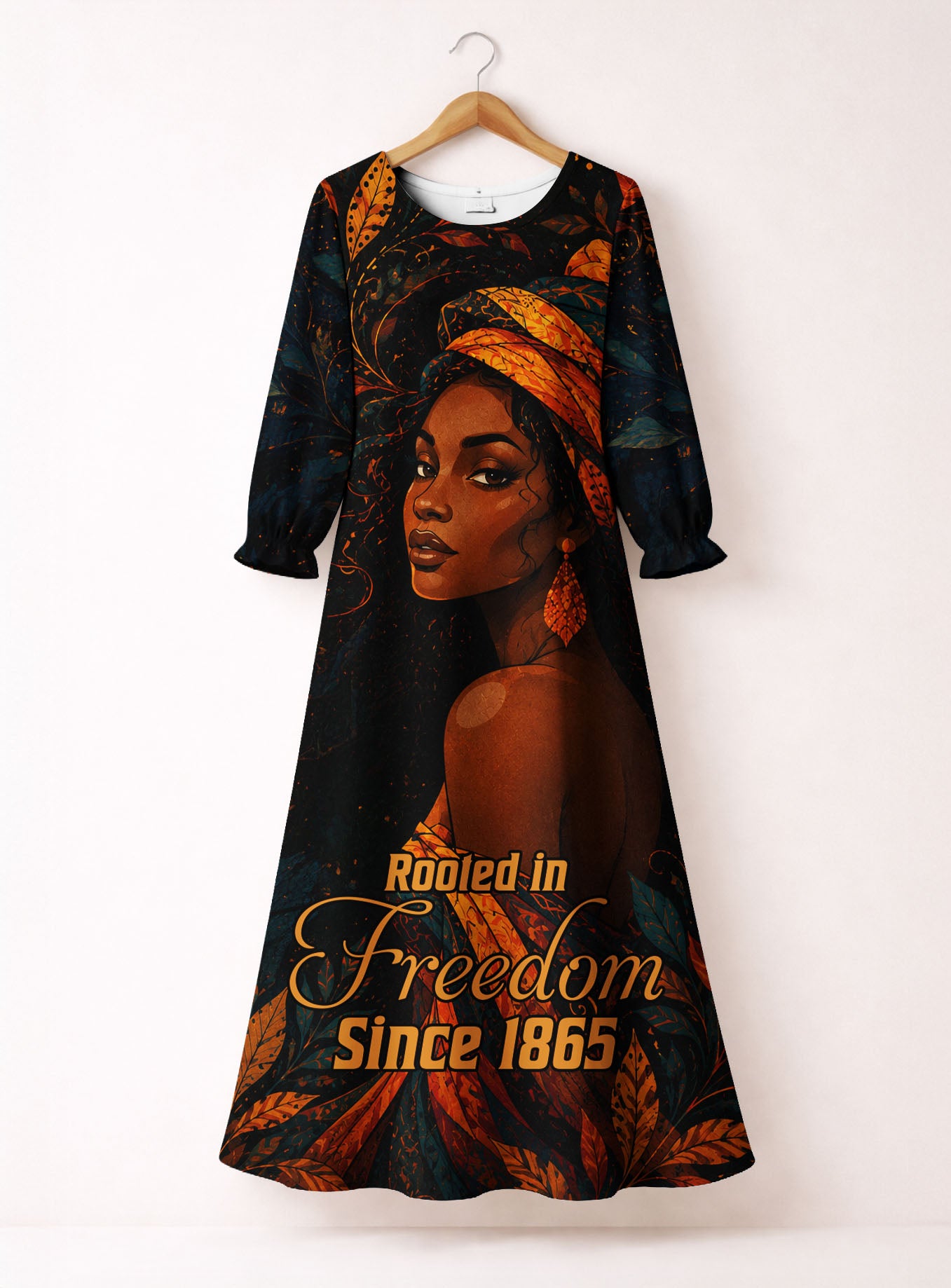 "Huru" Long Sleeve Maxi Dress