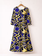 Royal Blue Sheba Long Sleeve Maxi Dress
