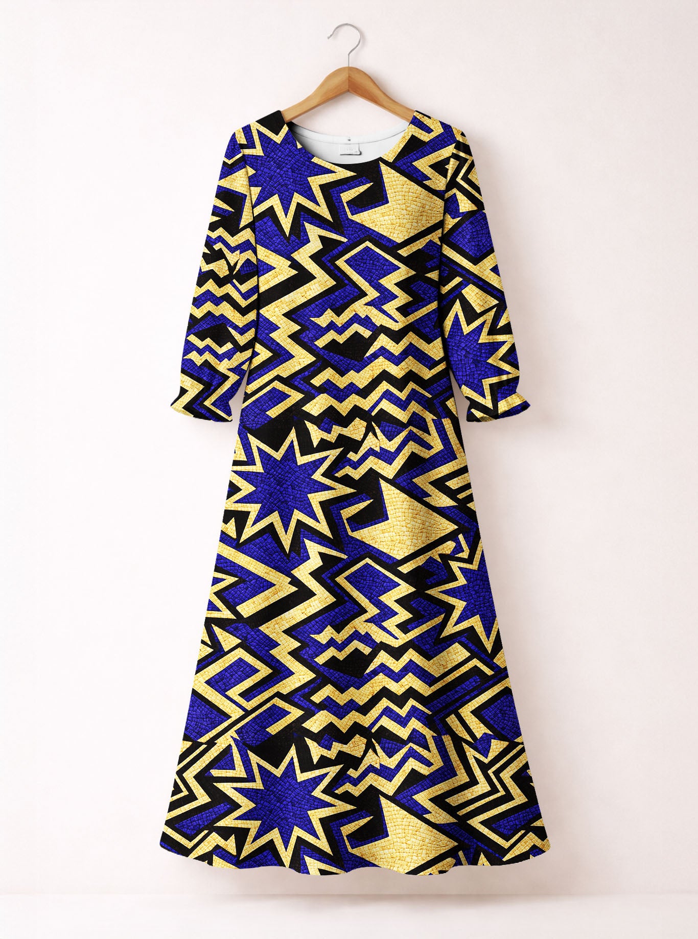 Royal Blue Sheba Long Sleeve Maxi Dress
