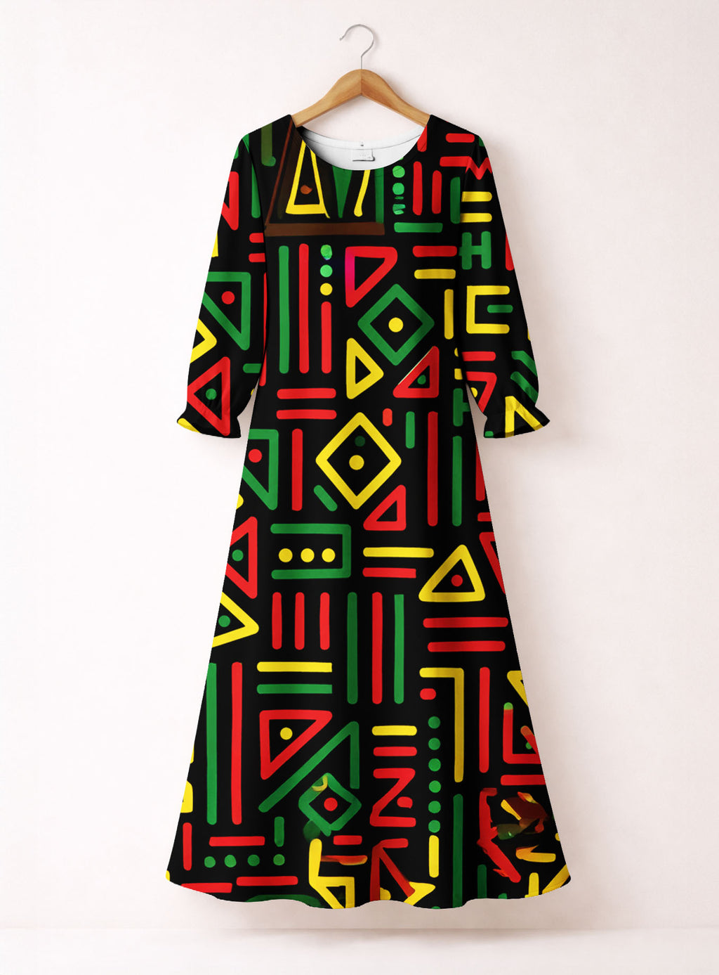 "Nairobi" Long Sleeve Maxi Dress