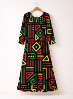 "Nairobi" Long Sleeve Maxi Dress