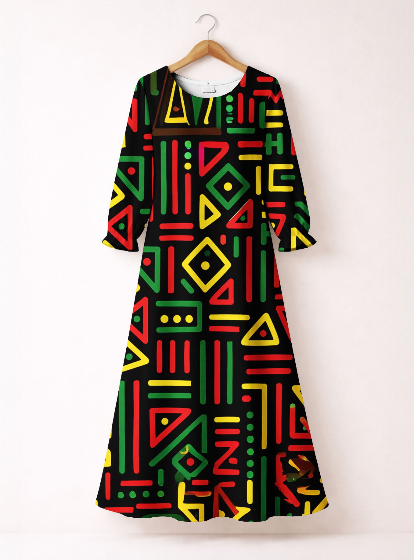"Nairobi" Long Sleeve Maxi Dress