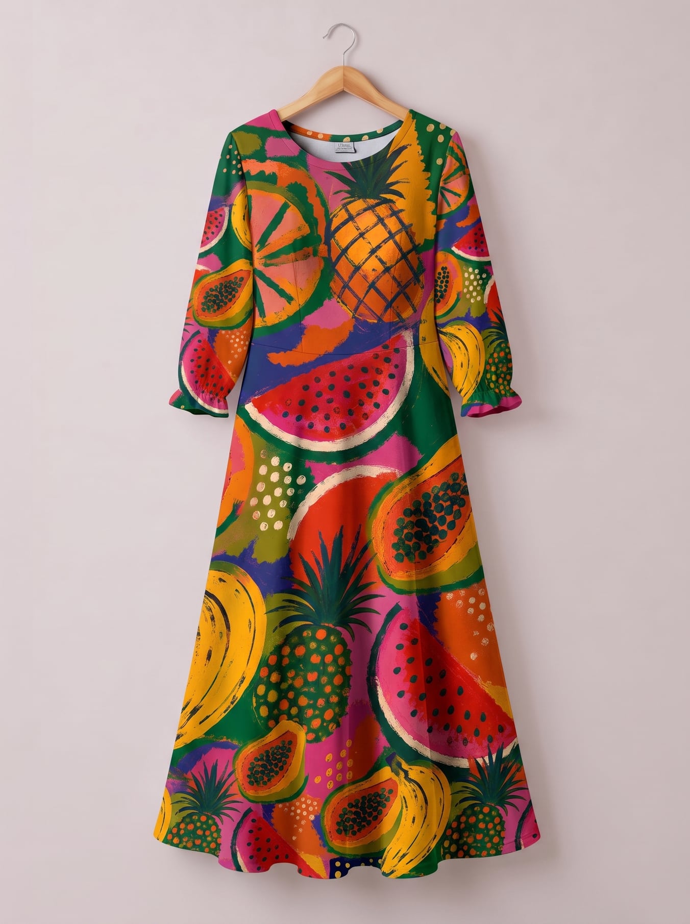 "Matunda" Long Sleeve Maxi Dress