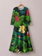 "Kitropiki" Long Sleeve Maxi Dress
