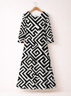 "Zamu" Long Sleeve Maxi Dress