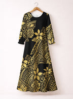 "Pualani" Long Sleeve Maxi Dress