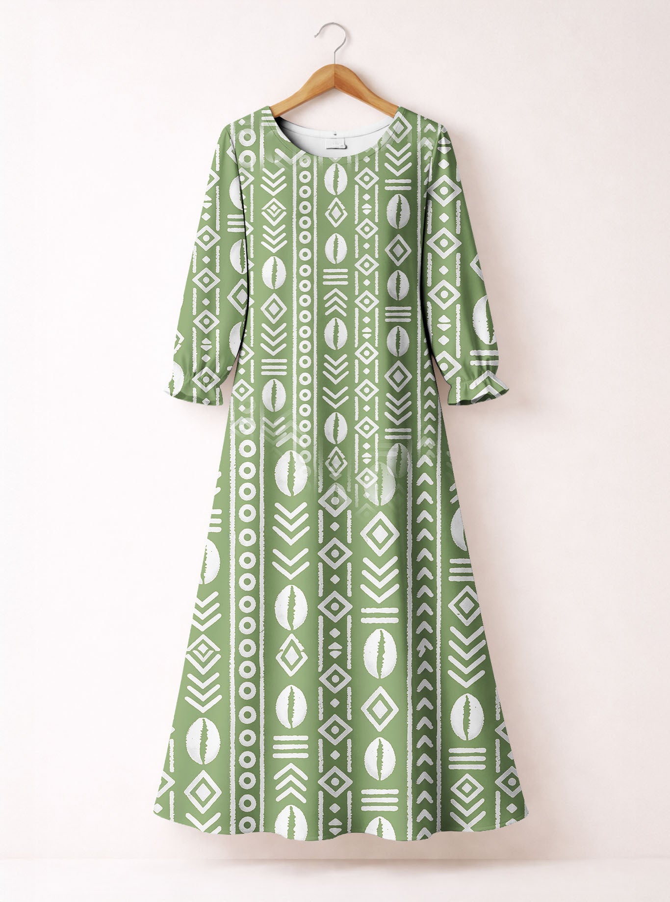 Oshun Verde Long Sleeve Maxi Dress