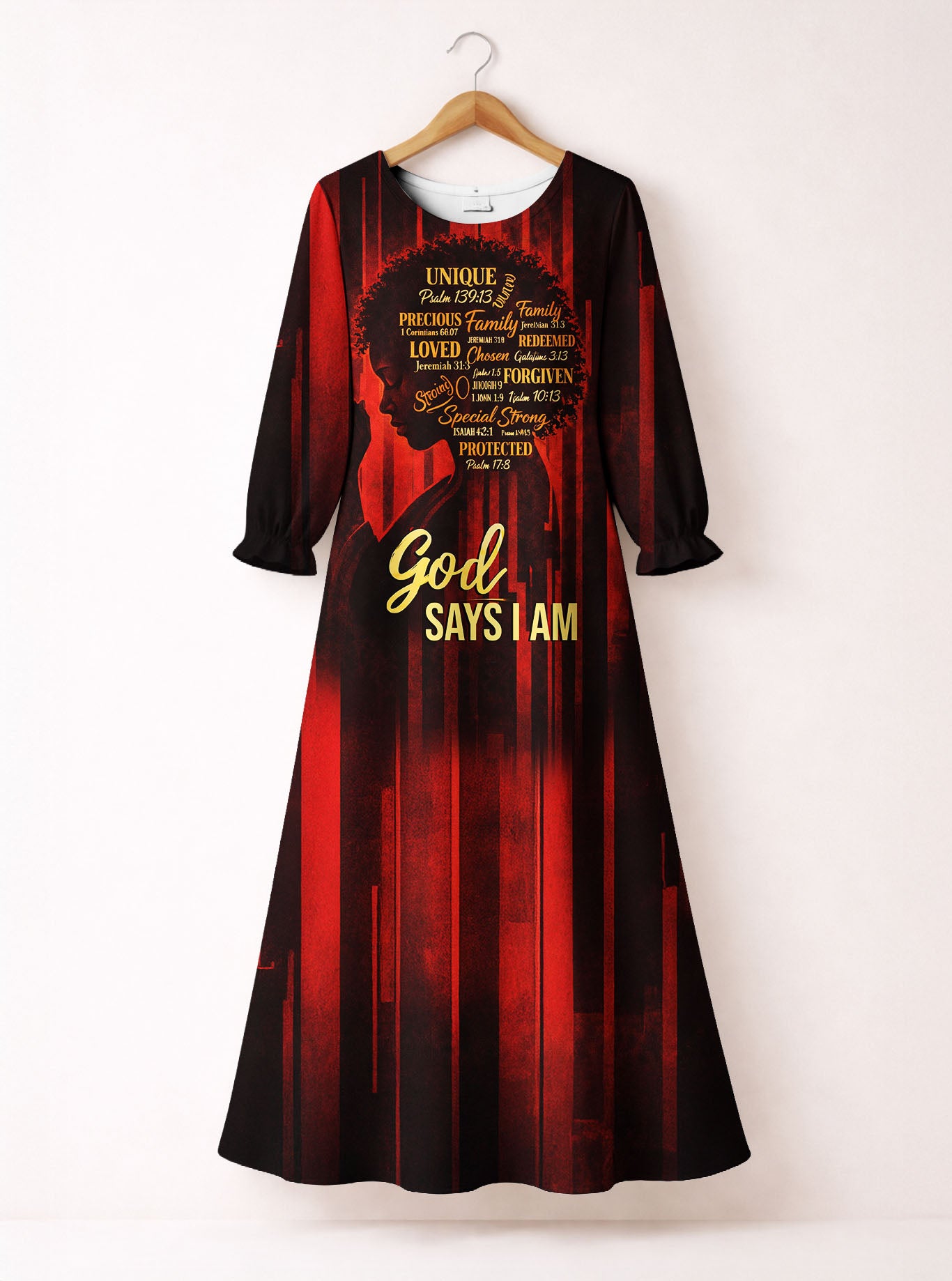 "Asante" Long Sleeve Maxi Dress