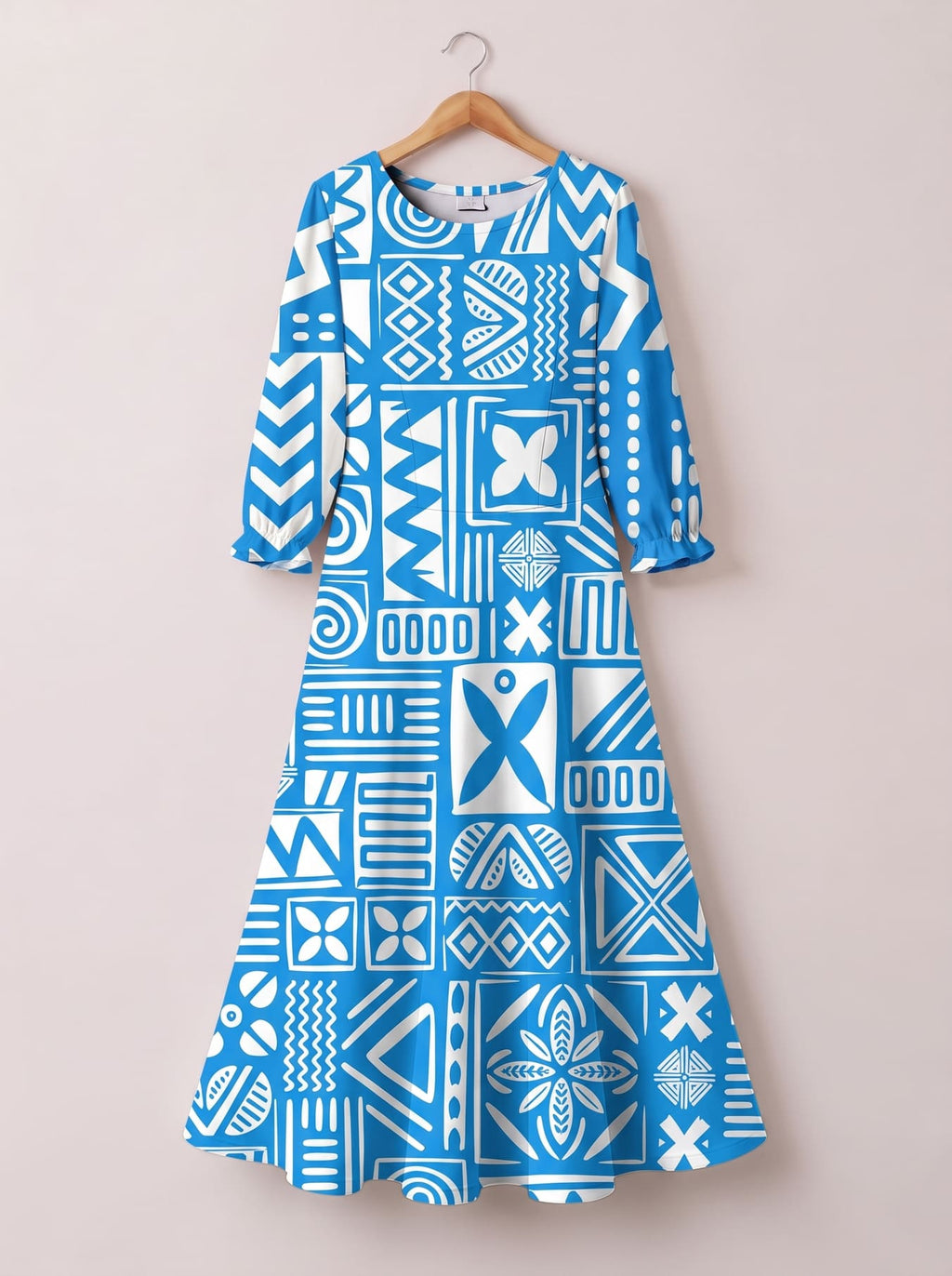 "Anga" Long Sleeve Maxi Dress