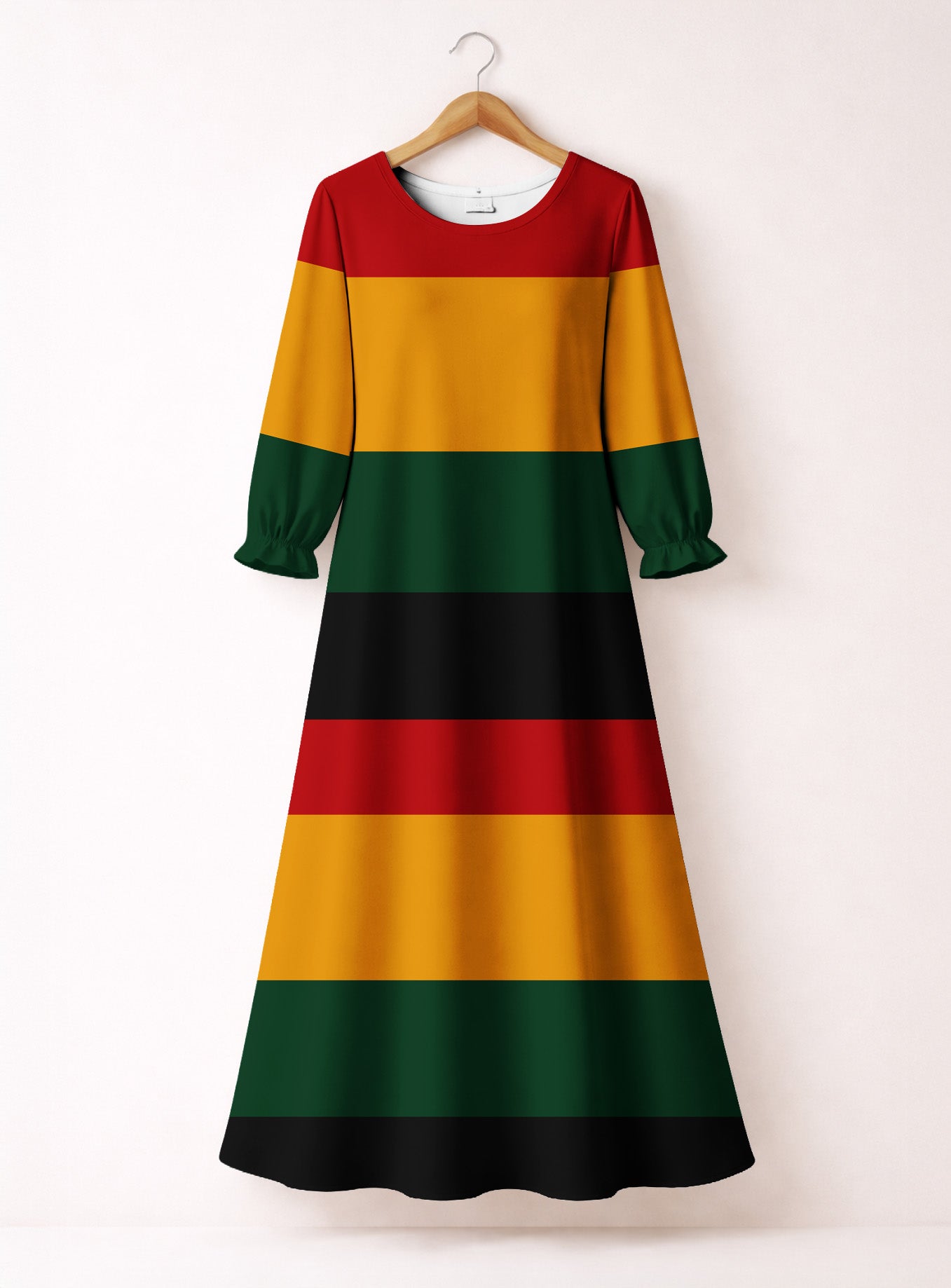"Accra" Long Sleeve Maxi Dress