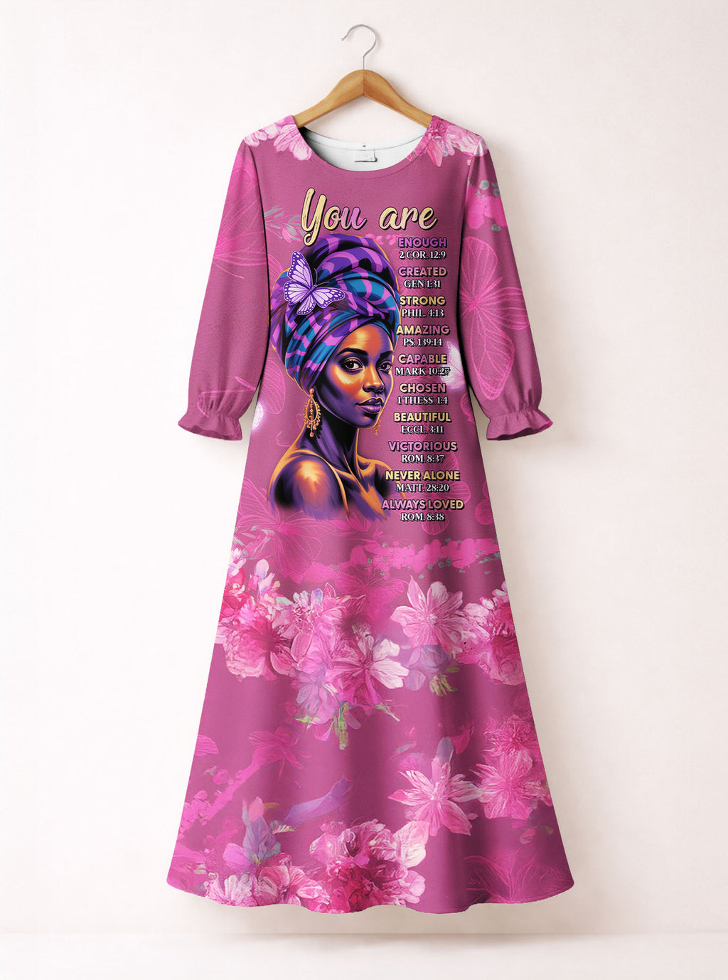 Pink Orchid Long Sleeve Maxi Dress