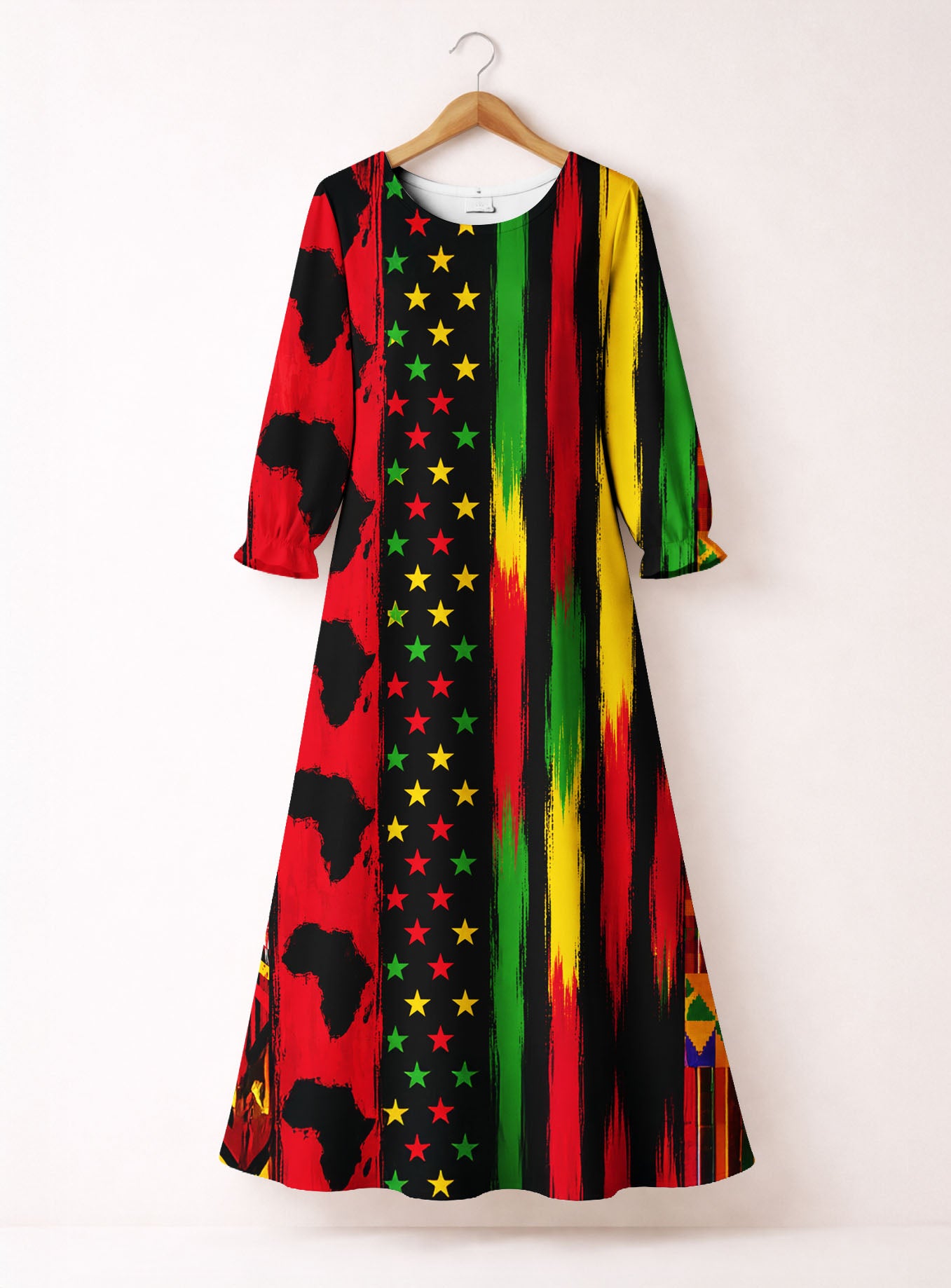"Watu" Long Sleeve Maxi Dress