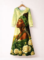 "Tulia" Long Sleeve Maxi Dress