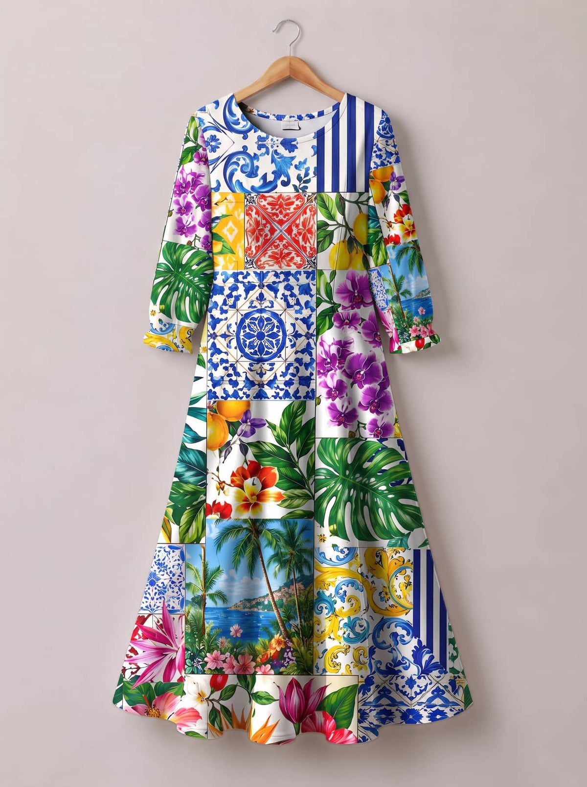 "Kisiwa" Long Sleeve Maxi Dress Promo