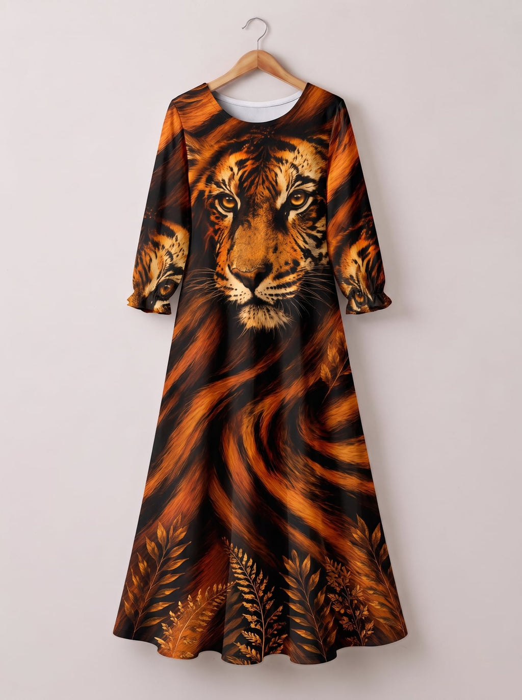 "Moto" Long Sleeve Maxi Dress