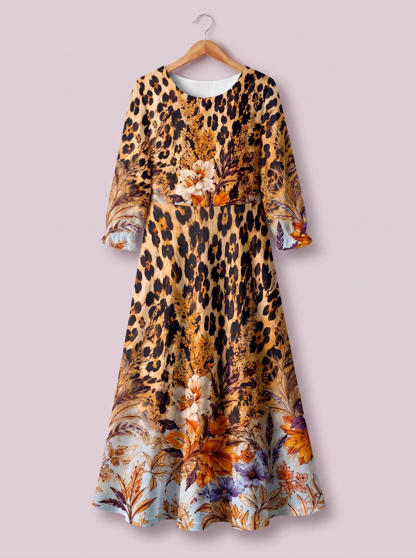 "Madoa" Long Sleeve Maxi Dress