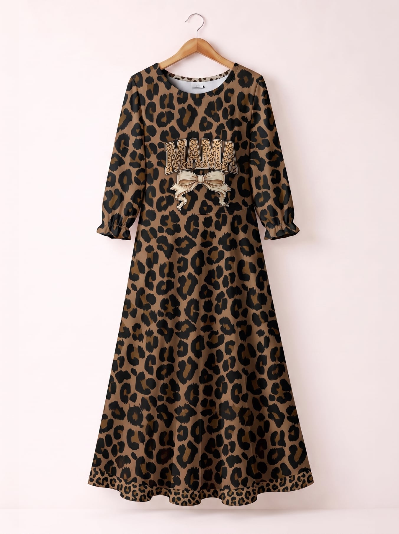 "Mama" Long Sleeve Maxi Dress