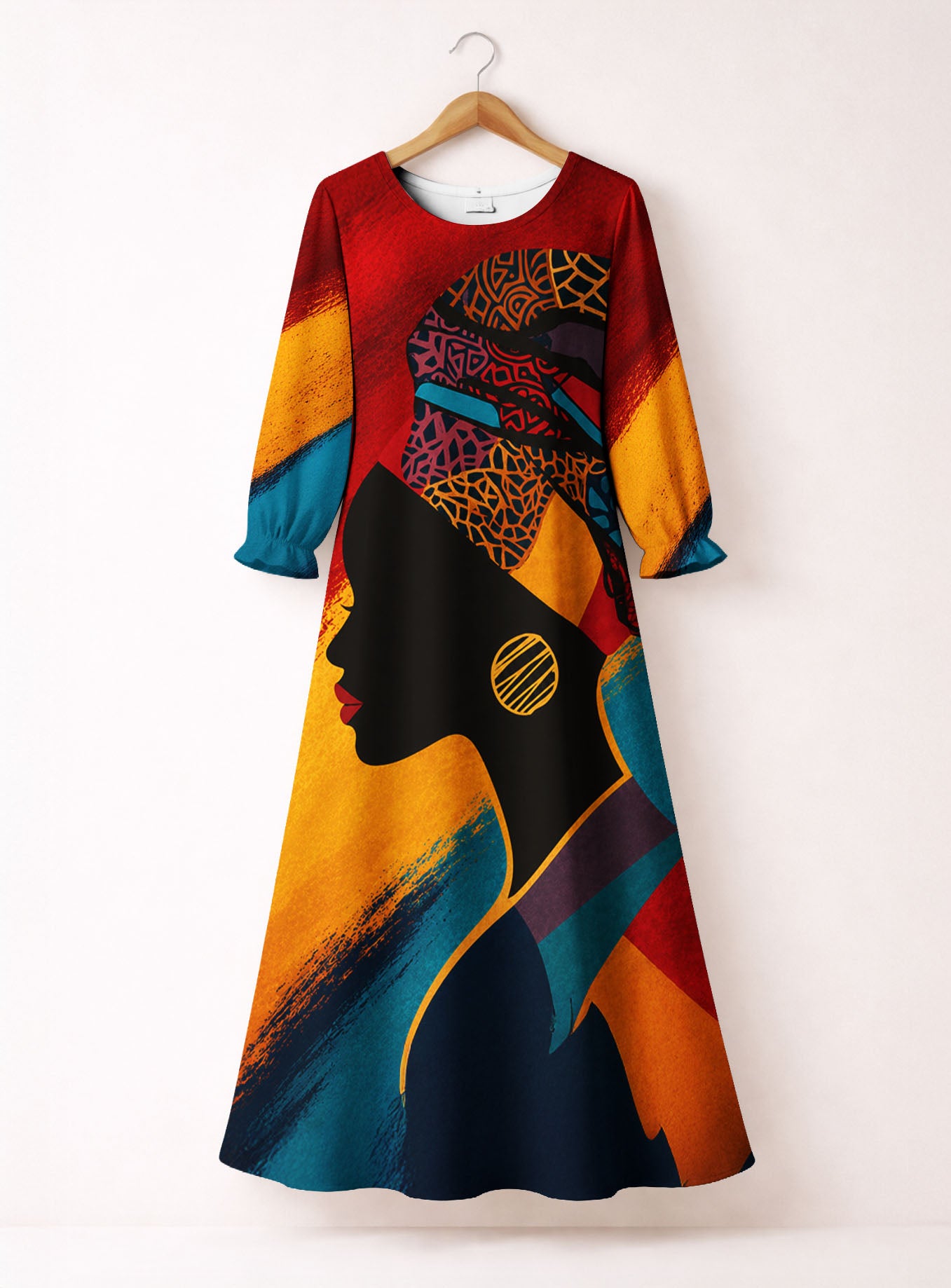 "Nala" Long Sleeve Maxi Dress