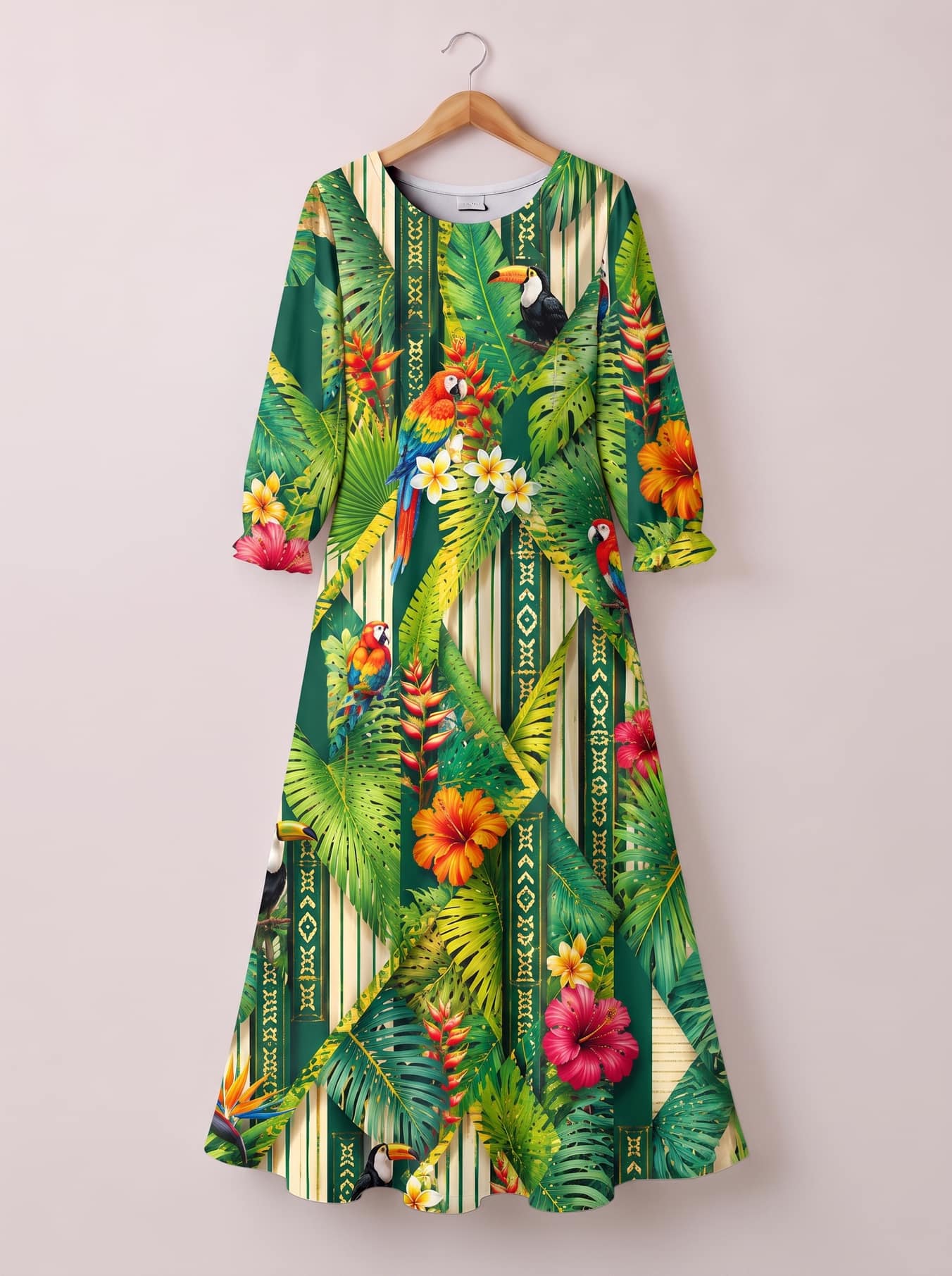 "Msitu" Long Sleeve Maxi Dress