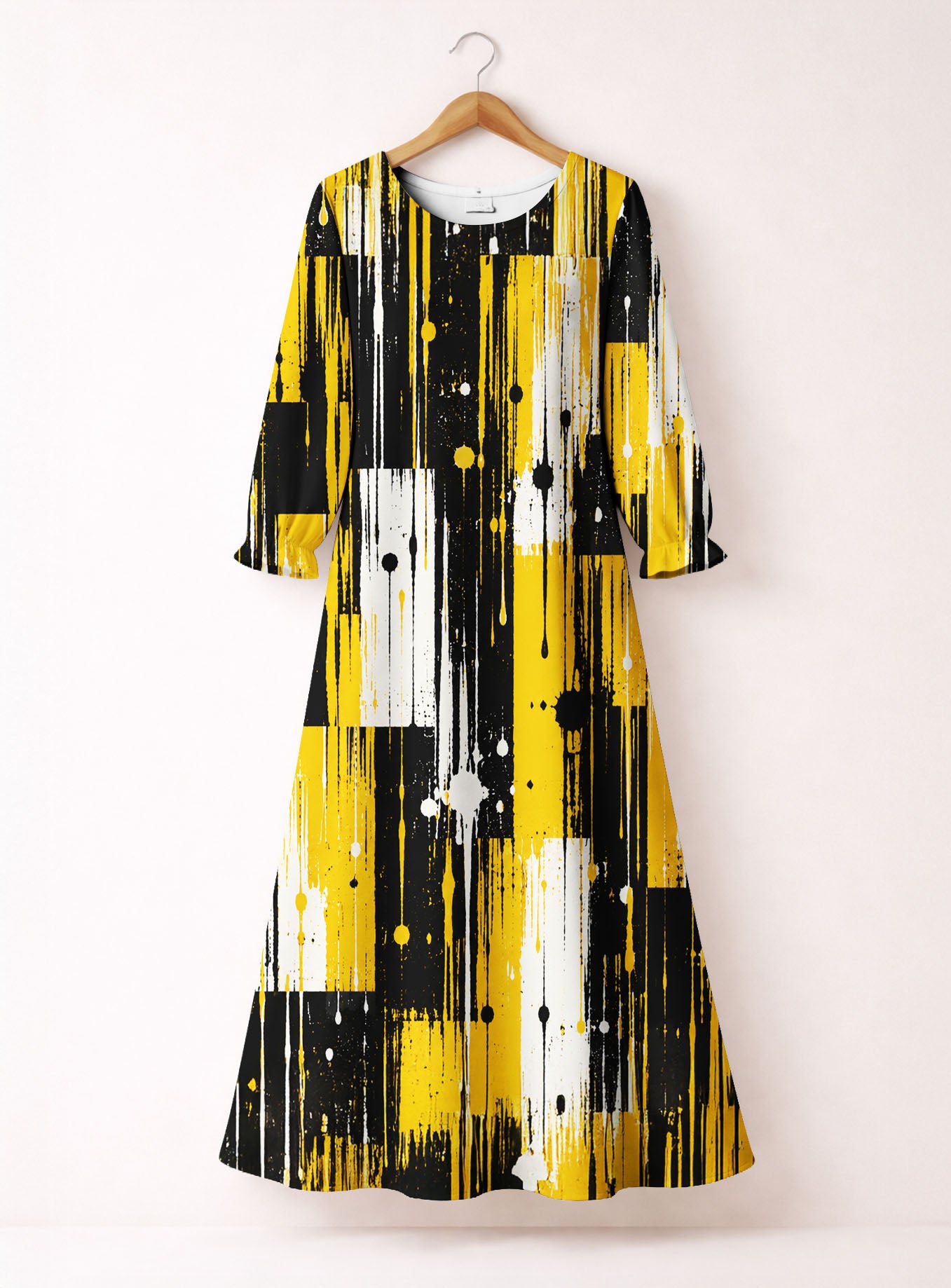 "Mvua" Long Sleeve Maxi Dress