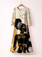 "Jasiri" Long Sleeve Maxi Dress