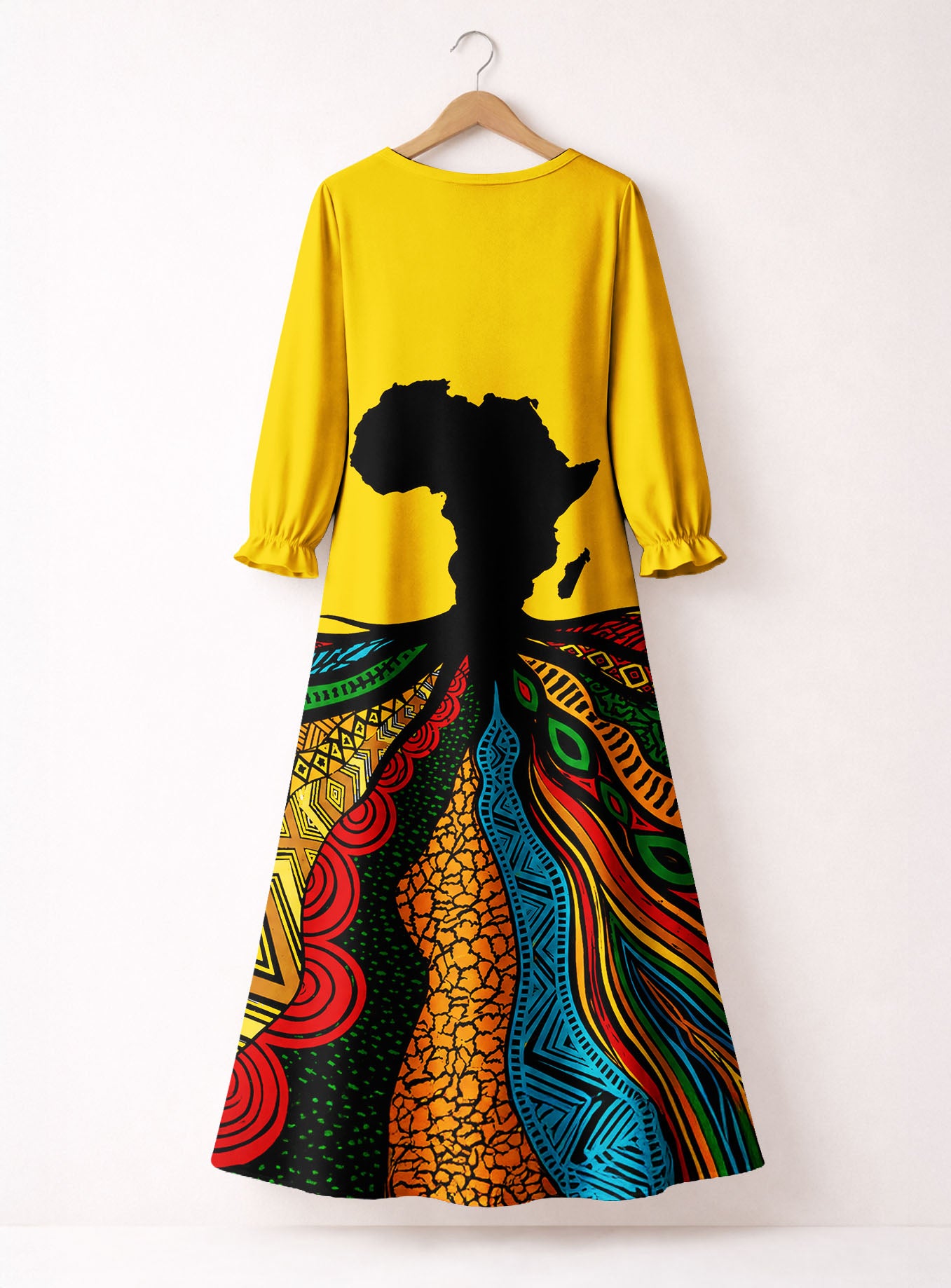 "Mzizi" Long Sleeve Maxi Dress