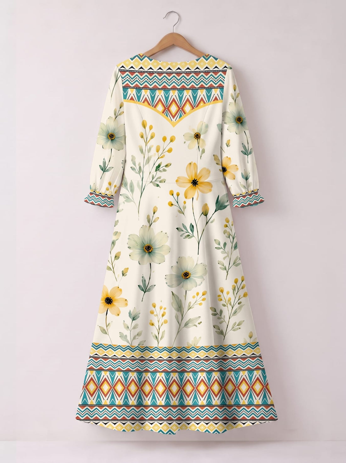 "Alizeti" Long Sleeve Maxi Dress
