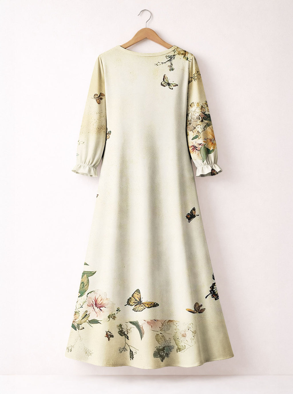 Gorgeous Black Queen Long Sleeve Maxi Dress