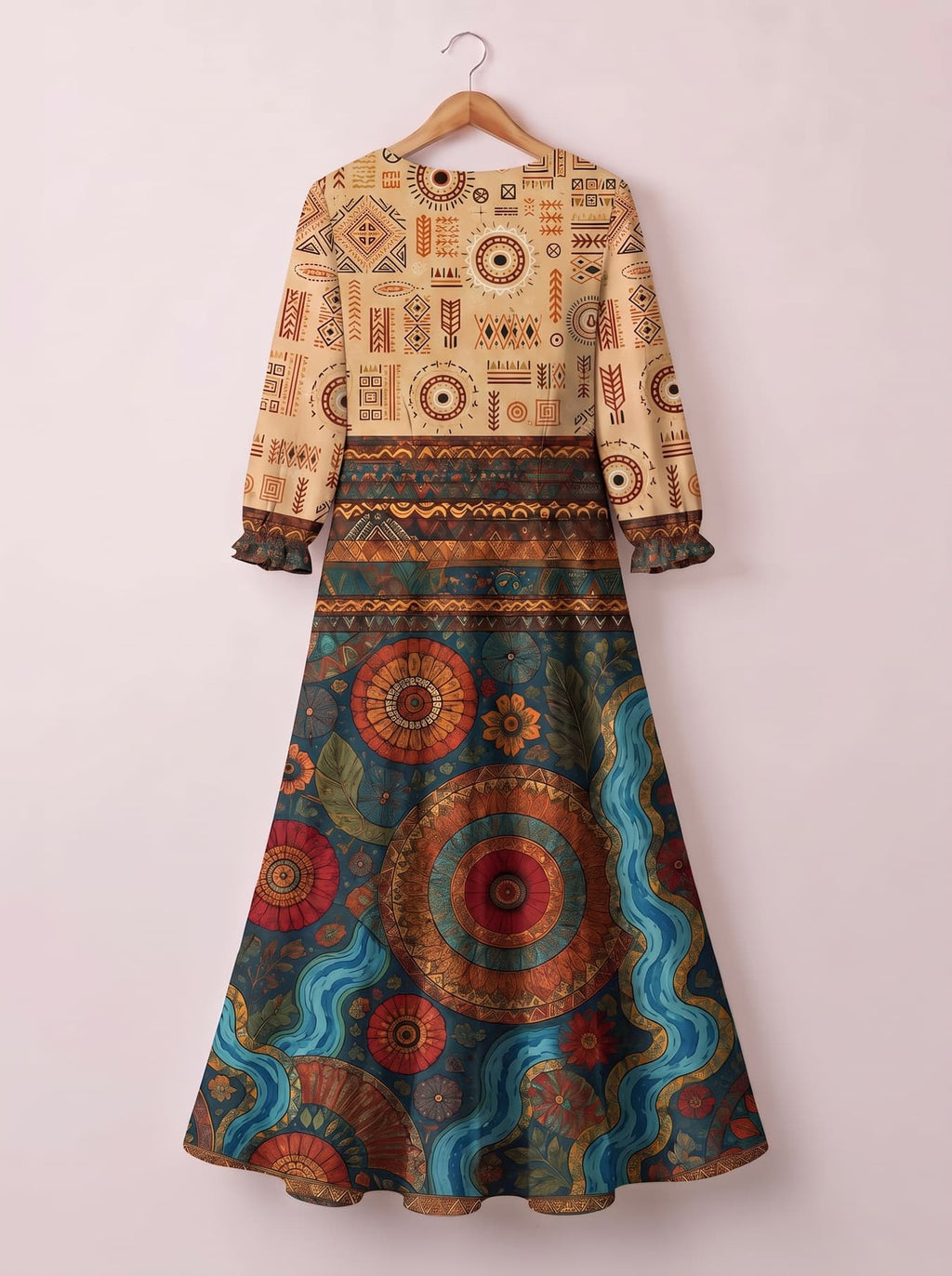 "Mto" Long Sleeve Maxi Dress