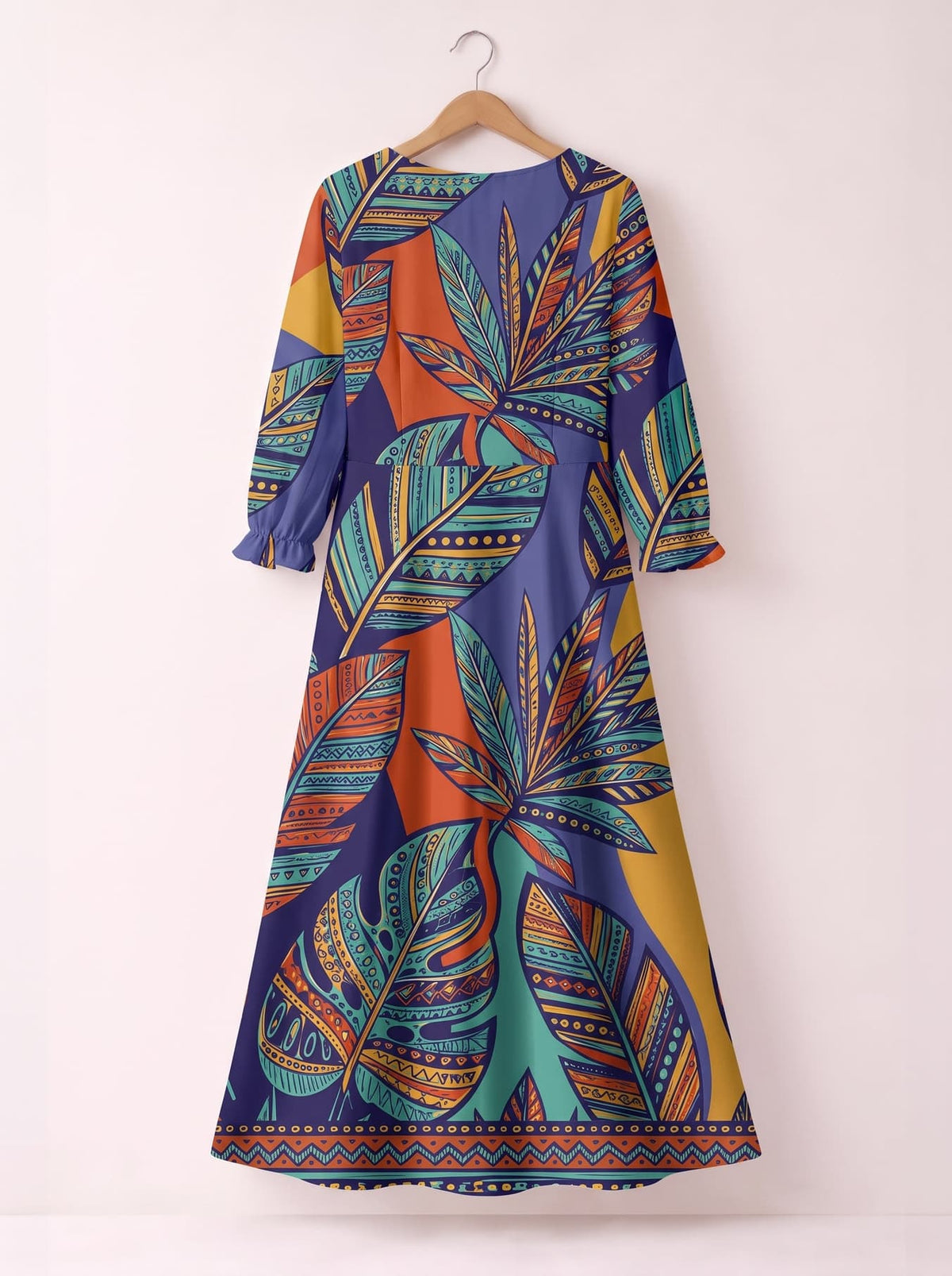 "Majani" Long Sleeve Maxi Dress Promo