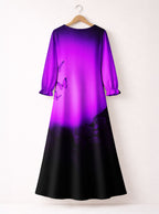 "Selah" Purple Long Sleeve Maxi Dress