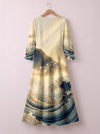 "Wimbi" Long Sleeve Maxi Dress Promo