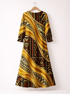 "Kahiko" Long Sleeve Maxi Dress