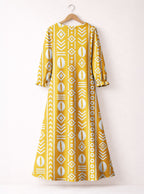 "Oshun Dhahabu" Long Sleeve Maxi Dress