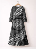 "Hoku" Long Sleeve Maxi Dress
