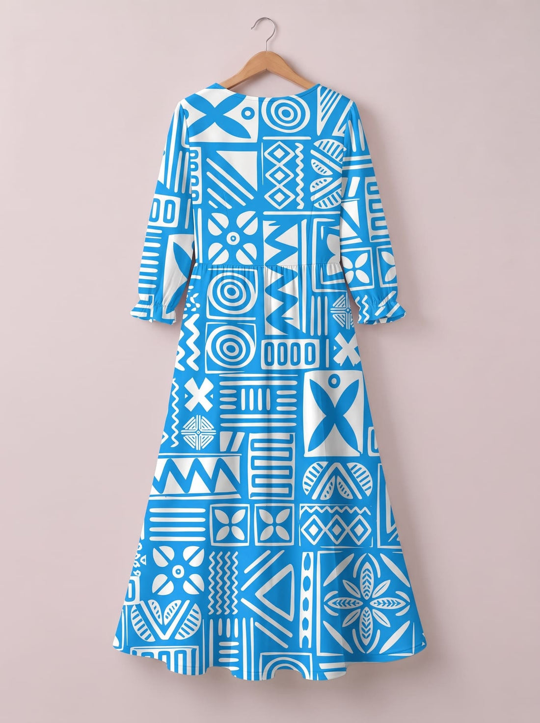 "Anga" Long Sleeve Maxi Dress