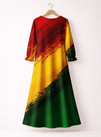 "Uhuru" Long Sleeve Maxi Dress
