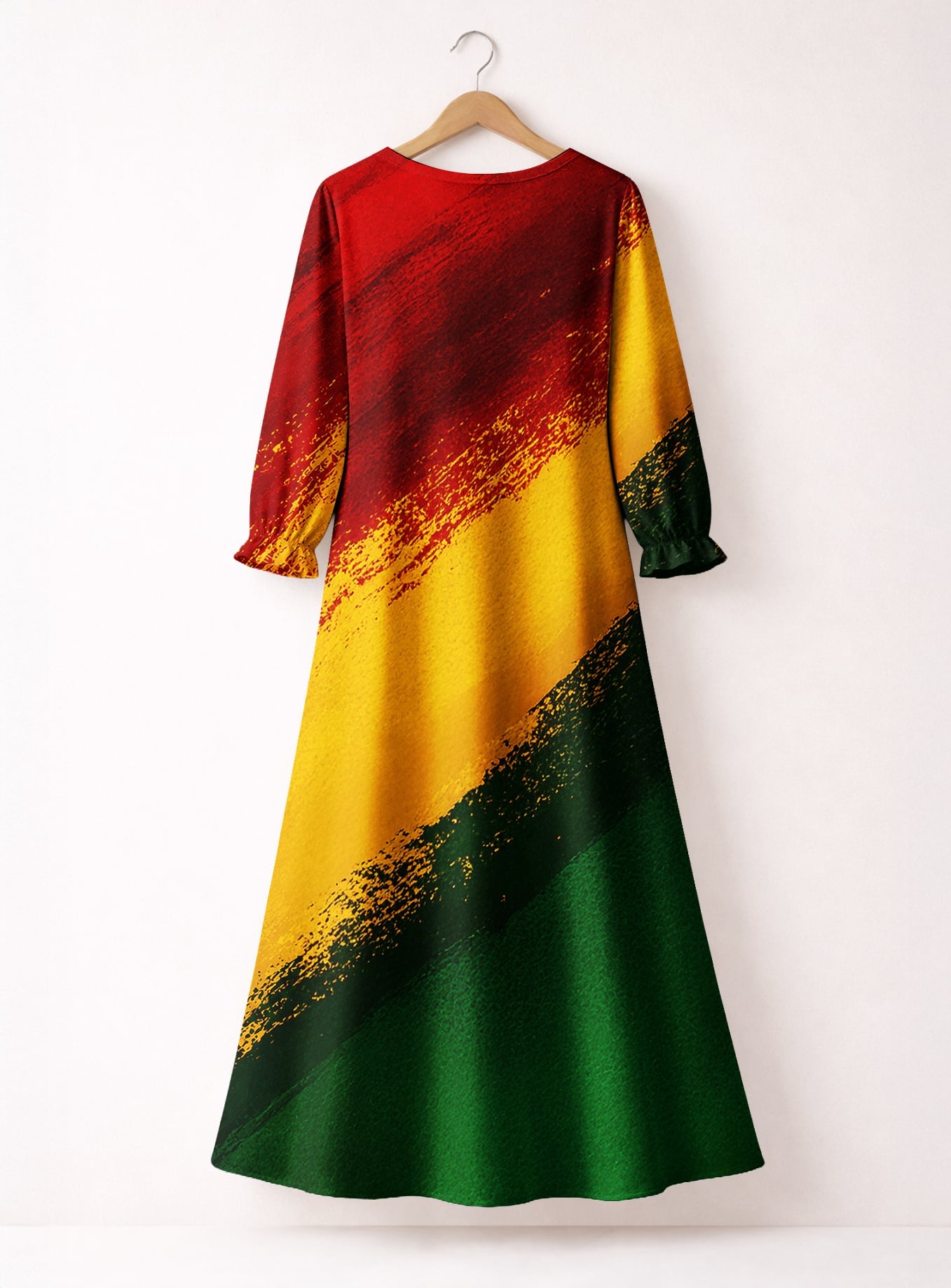 "Uhuru" Long Sleeve Maxi Dress