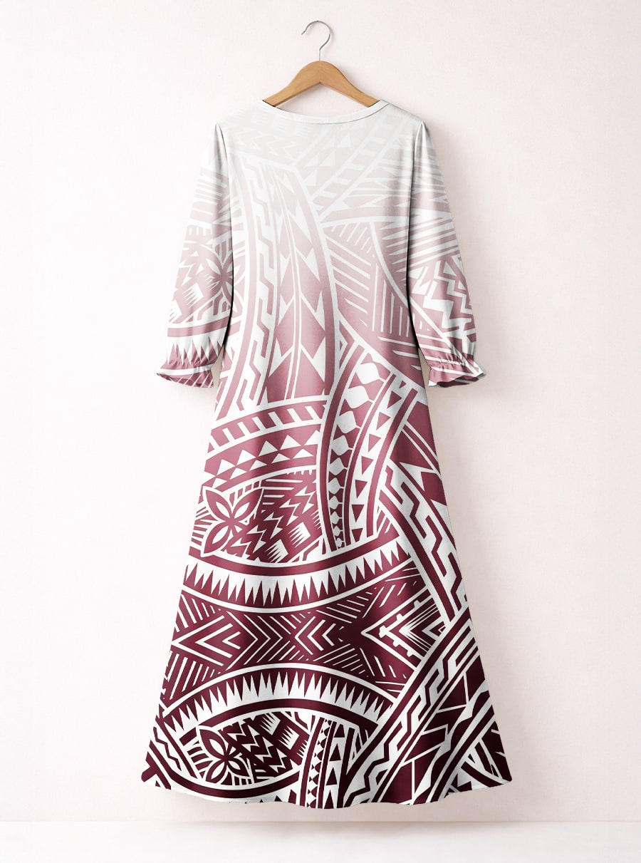 "Kapa" Long Sleeve Maxi Dress